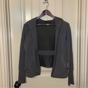 Athleta Grey Hooded Jacket Size XS